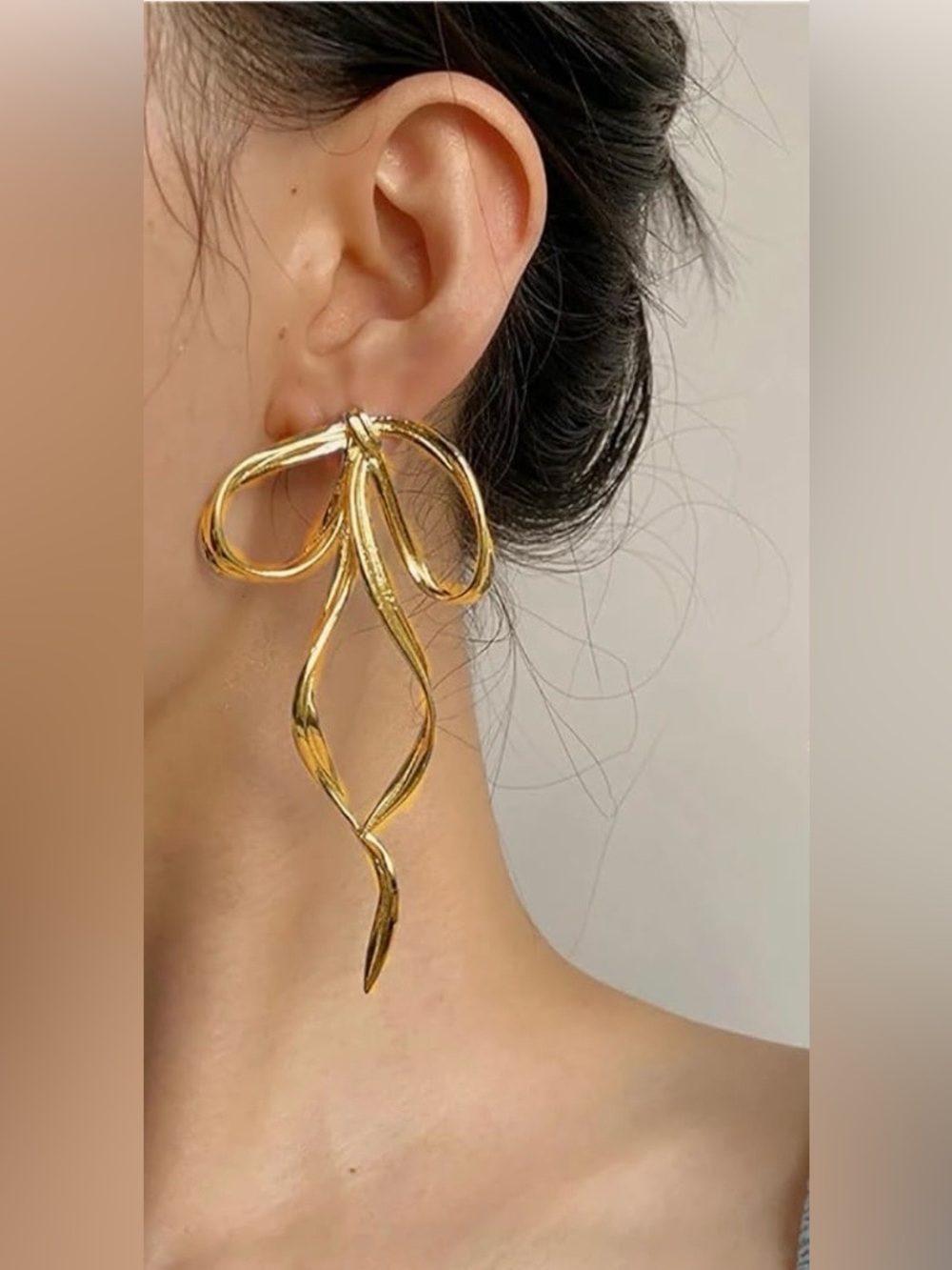 NWT ReClectic Gold Bow Earrings